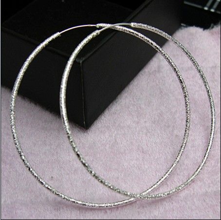 La migliore vendita di 925 orecchini a cerchio in argento moda anello di sabbia gioielli regali di trasporto libero 20 pair