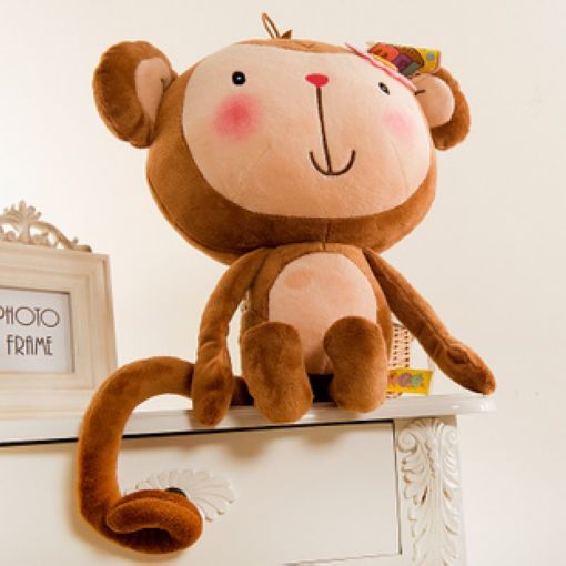 Maymun peluş oyuncaklar 60 cm büyük sevgili maymun bebek sevgili maymun (rastgele eğilimli yatmak için istasyon)
