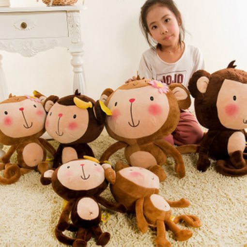O Macaco Brinquedos De Pelúcia 60 CM Grandes Amantes Macaco Amantes Da Boneca Macaco (Estação Para Deitar De Bruços Aleatoriamente)