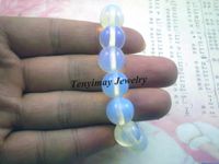 Wholesale Light Blue Opal Gemstone Bracelet Stretch Translucent Bracelets