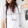 Sweater Necklace Fashion Alloy Glasses Pendant Necklace Free Shipping