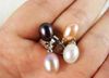 Wisiorki z pereł słodkowodnych Naturalne 8mm Kształt kropla Nieskazitelne Gładkie Pearl Charms Darmowa Wysyłka