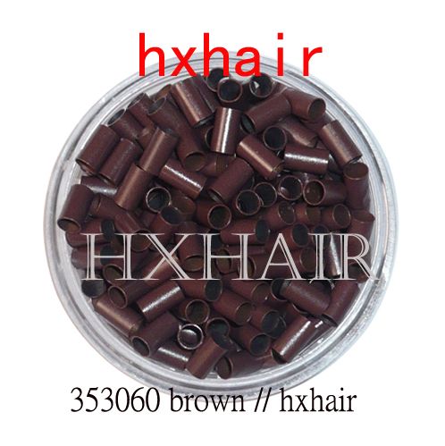 35mm Copper Tube Micro Rings Links Beads Black DBrown Brown LBrown Blonde7045771