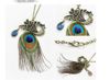 Nice magnifique Blue Eyes Peacock Long Feather Collier Peacock Long Feather Pendant Colliers PEACOCK PLEATH PLIAT