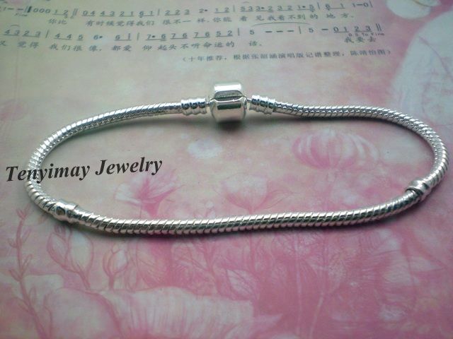 Fashion Silver Plated Snake Chain Charms Bracelets For DIY 