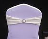 White Spandex Chair Bands With Round RhinestoneSpandex Chair Bows With Diamond Buckle 100PCS A Lot 2263666