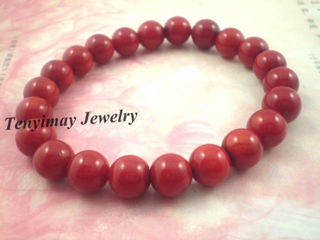 natural red coral bracelet