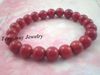 Coral Bracelets Wholesale 12pcs 8mm Natural Red Coral Bead Bracelets Free Shipping