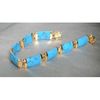 Charmant! Bracelet turquoise bleu 18K GP Avec bracelet chance turquoise Livraison gratuite NF100