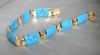 Charming!Blue turquoise bracelet 18K GP With turquoise luck bracelet Free shipping NF100