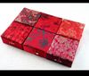 Unique Jewelry Presentation Boxes 10pcs Mix Color Pattern 4*4 inch Silk Fabric Square with Lined Box