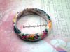 Flower Printed Bangles Free Shipping Wholesale 24pcs/Lot Plastic Bangles For Gift, Promotion