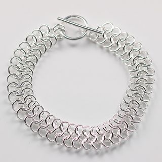 Más vendido 925 círculo de plata encanto pulsera joyería moda regalo unisex envío gratis 10piece / lot