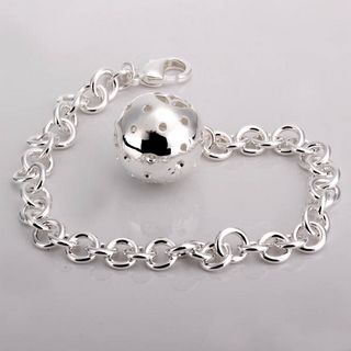 Best-selling 925 silver charm bracelet lob 8 inch long fashion jewelry free shipping 10piece/lot