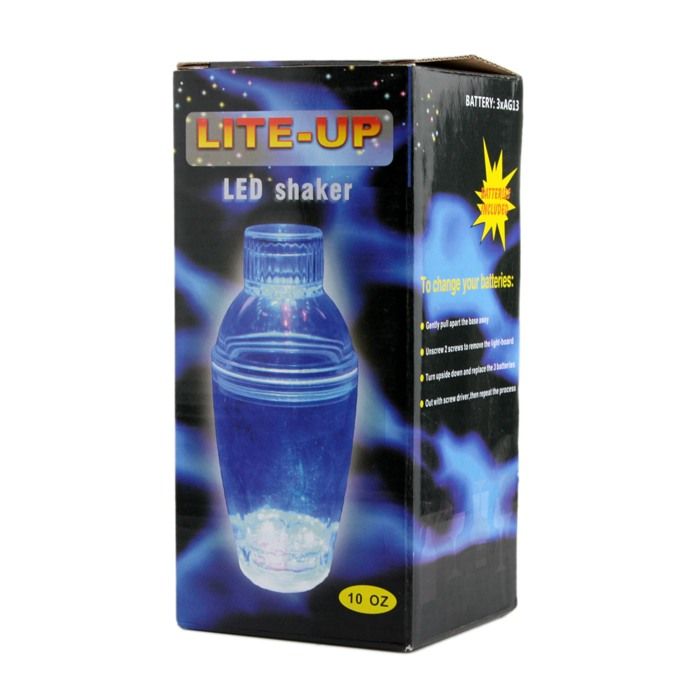 Light Up LED Cocktail Shaker Shakers Multicolored Flashing Bar Sets