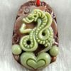 Livraison gratuite - Beau jade violet naturel du Yunnan, talisman sculpté à la main 12 zodiaque - pendentif serpent - collier pendentif.