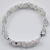 Best-selling 925 silver charm bracelet clasp leading shrimp unisex fashion jewelry free shipping
