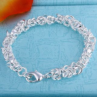 Best-seller 925 argent charme bracelet fermoir menant des bijoux de mode unisexe crevettes livraison gratuite