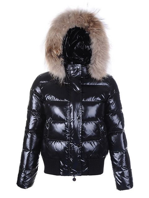 Black And Red Glossy Alpes Fur Hood Quilted Jacket,Alpin Down Jacket ...