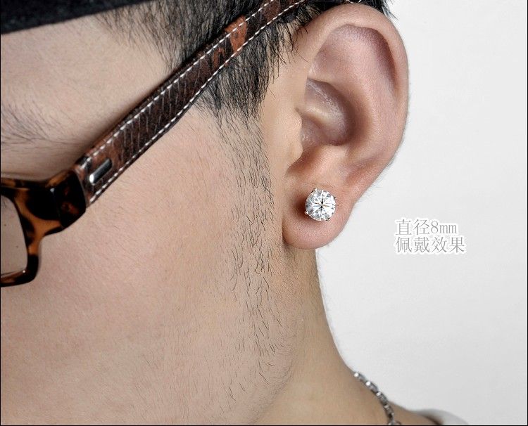 Grandes boucles d'oreilles de diamant suisse Vintage Style 925 Sterling bijoux en argent pour les femmes quatre griffes de mode diamant boucles d'oreilles livraison gratuite