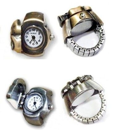 Najlepiej sprzedający się Vintage Czaszki Pokrywa Palec Zegarek Osobowość Pierścionki Zegarki Stretch Pasek 30 sztuk / partia