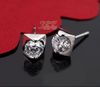 Boucles d'oreilles en argent sterling 925 avec diamants suisses