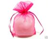 200 PCS Hot Pink Organza Väskor Presentförpackning Bröllop Favor 7x9 cm (2,7 tum x3.5inch)