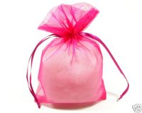 200 Pcs Sacs organza rose chaud cadeau Wrap mariage Favor 7X9 cm (2,7 pouces x3.5inch)