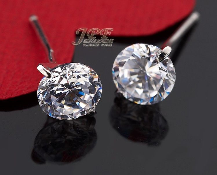 0.8ct orecchini a bottone con diamanti 6mm argento rotondo a forma di pavé con perline di cristallo grigio orecchini a perno orecchini donne boho 