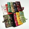 Elegant broderad vikbar resa smycken Roll Presentpåse Drawstring Lagringsfall Silk Fabric Zipper Multi Pouch Förpackning 50 st / parti