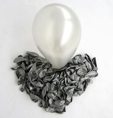 Palloncini in lattice di colore argento 100 pezzi + 100 pezzi tazza di bastone + decorazione della partita della pompa del gonfiatore