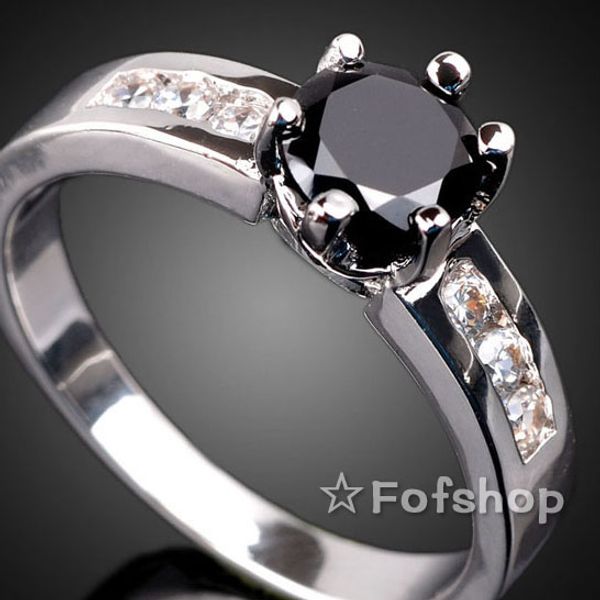 

Черный Оникс женский коктейльное кольцо Gemstone Fashion Размер 7 GF J0453