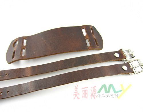 Bracelets en cuir véritable PUNK Bangle de 2012 des hommes nouveaux doubles peuvent diviser la boucle de ceinture ordre de mélange 10pcs