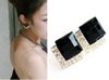 New Classic Vintage Luxury Black Gemstone Earrings Fashion Simulated Diamond Ear Stud Women's 30pair