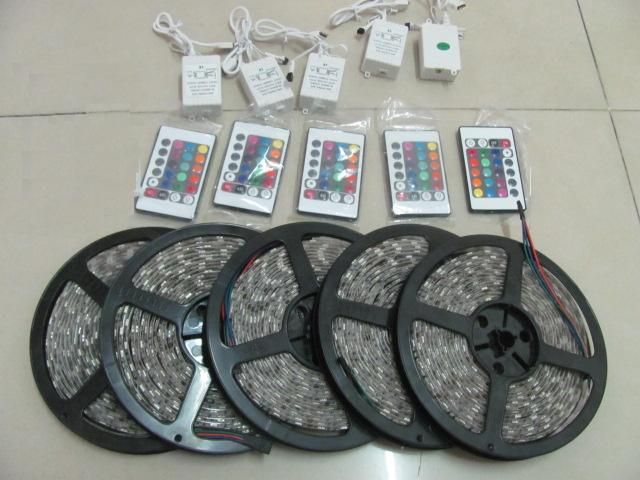 10M 5050 SMD RGB LED Strip Light 5M 150led Lamp Waterproof + IR Remote 5m 30LED/m Festival LED strip