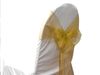 Gold Organza Sashes Chair Cover Bow Wedding Party Banquet Shimmering 50 Pcs / lot Free Shipping Choose color