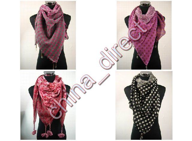 Womens gilrs Kare Eşarp Kolye SCARVES boyun eşarp eşarp Atkılar 17 adet / grup # 1797