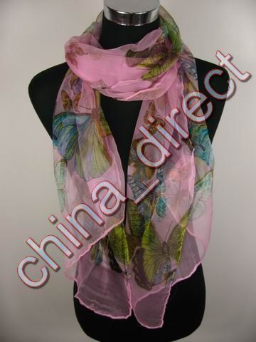 

girls womens silk butterfly design scarf Wrap Scarves Neckscarf Wrap 15pcs/lot #1887