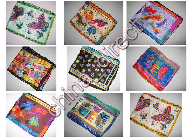 Cutie animal design 100% soie écharpe foulards foulard en soie femmes fille enfant 20 pcs/lot nouveau #1898