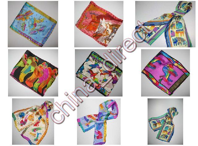 Cutie animal design 100% silk Scarf scarves Silk scarf women girl kid new #1898