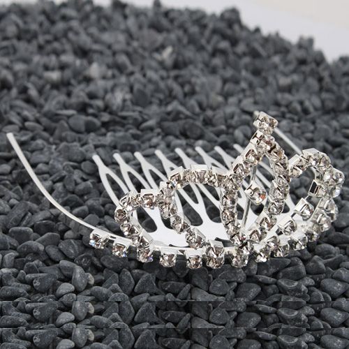 Medium Rhinestone Crown Comb Hair Clip Tiara Beautiful And Fashionable Hair Clasp S01555 From