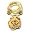 New Bear Wooden Pendant Bead Chain Necklace Good Wood Nyc Mascot Paw 10PCS/LOT Free Shipping