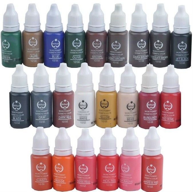 Permanent Makeup Ink & Bio Touch Micro Pigment Cosmetic 15ml/Bottle For