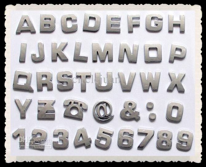 400 шт. / лот 3D авто эмблема знак отличительные знаки хром письма наклейки наклейки на бампер наклейки