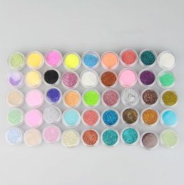 1set/lot 45 Colours Glitter Decoration Powder Crush Shell Bead Colourful Glitter Porder For Nail Art