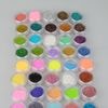 1 set / lot 45 colores brillo decoración polvo Crush Shell grano colorido brillo Porder para Nail Art