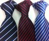 Luxury Mens Slips Slips Slips Stripe / Vanlig Solid Business Tie 24ps / Lot