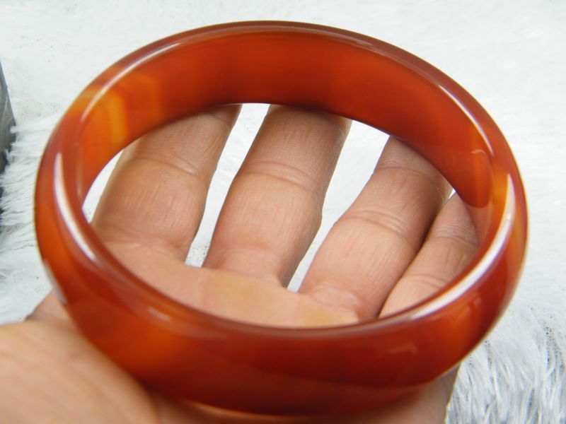 Natural Red Bracelet Grade Jade Jadeite Bangle Bracelet 75 Mm From