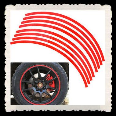 100set/LOT 14" Reflective wheel circle stickers wheel hub stickers Car stickers
