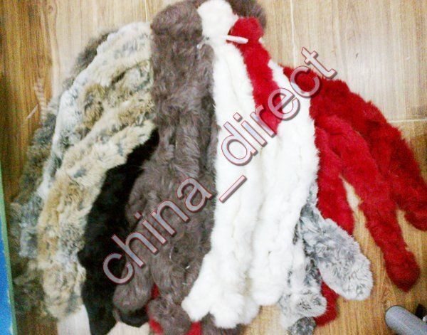 Panie Kobiety Rabbit Fur Scarf Fur Scarves Neck Warmer Neckscarf 20 sztuk / partia # 1934